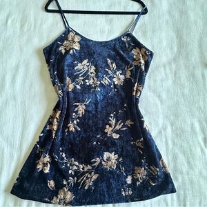 Vtg Secret Treasures Slip Dress Womens M  Velvet Floral Romantic Fairy Grunge